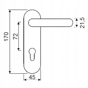 Schaftst rke - 9 mm Abstand zwischen Griff und Zylinder - 72 mm Ein Satz T rgriffe f r technische Br Bild 3