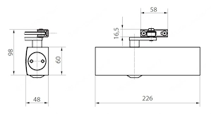 GEZE TS 2000 VBC T rschlie er mit Arm wei  0201109 Bild 5