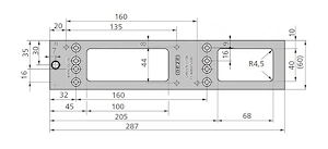 Montageplatte f r GEZE TS 4000 5000 T rschlie er wei  Die Verwendung einer T rmontageplatte wird Bild 3