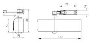 GEZE TS 1500 T rschlie er mit T rschloss wei  TS1500 RBL 9016 Bild 3