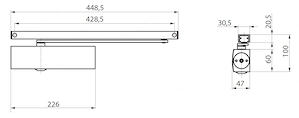GEZE TS 2000 V BC T rschlie er mit Gleitschiene, wei  1  Der T rschlie er TS 2000 VBC Bild 3