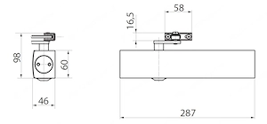 GEZE TS 4000 T rschlie er mit Arm, Silber 1  Bild 3