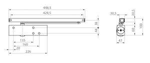 GEZE Gleitschienen-T rschlie er TS 3000 V, EN 1-4, silberfarbener Aufputz-T rschlie er der renommier Bild 3