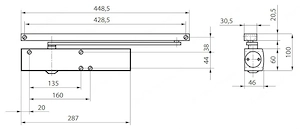 GEZE TS 5000 Silber T rschlie er mit Schiene 27333 68221 Bild 4