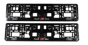 2x AUDI SLINE S LINE 3D KENNZEICHENRAHMEN Kennzeichenhalter Audi Kennzeichen mit 3D-Druck