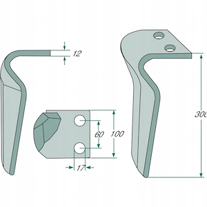 Artikel: FAMAROL Aktive Egge links DM 305 x 100 mm Kreiseleggenzahn DM691361  Hochwerti Bild 3