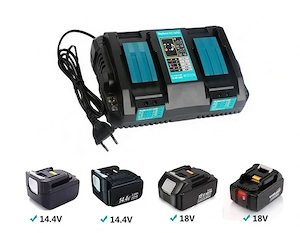 TWIN Ladegeraet 4A Dual USB Port Ladegeraet fuer Makita 14 4 V 18V Akkus Ladegeraete kompatibel mit