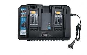 TWIN Ladegeraet 9A Dual USB Port Ladegeraet fuer Makita 14 4 V 18V Akkus Ladegeraete kompatibel mit