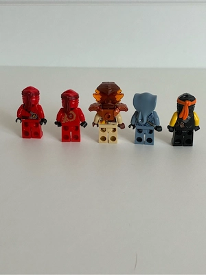    LEGO Ninjago Figuren Konvolut   Kai DX, Kai ZX, Cole DX, Rattla & Pyrodestroyer   
