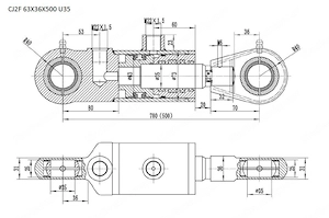Der Zylinder mit einem Hub von 500 mm verf gt  ber verst rkte Dichtungen und eine Struktur aus geh r Bild 4