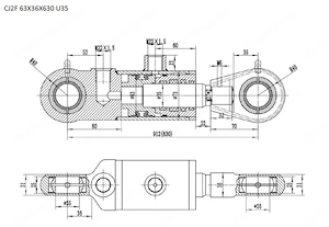 Der Zylinder mit einem Hub von 600 mm zeichnet sich durch verst rkte Dichtungen und eine Struktur au Bild 4