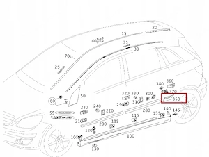 Artikel: Original MERCEDES B-KL W245 fender strip rear right OE A16969042629999 Hochwertiger Artikel Bild 3