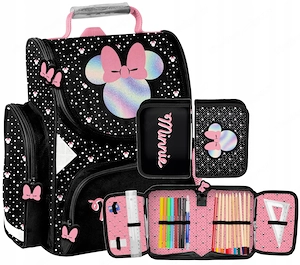 Minnie Maus Schulranzen Tornister Schultasche Set mit Federtasche