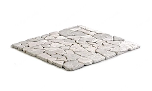 1 Fliesenmatte Natursteinmosaik aus Marmor Creme 30x30cm Setzen Sie Akzente! Dieses Mosaik mit Bild 3