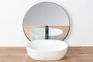 Montageart: Arbeitsplatte Beckenl nge: 480 mm Beckenh he: 135 mm Material: Sanit rkeramik  berlauf f Bild 3