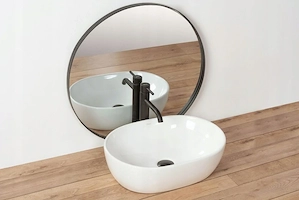 Montageart: Arbeitsplatte Beckenl nge: 480 mm Beckenh he: 135 mm Material: Sanit rkeramik  berlauf f Bild 4