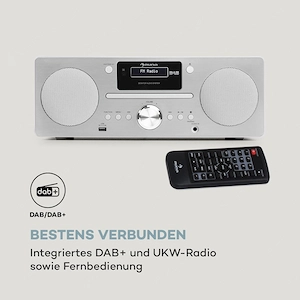 DAB-Radio mit CD-Player, Mikro-Stereoanlage, UKW, LCD-Display, Bluetooth, USB Bild 3