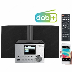 Stereoanlage mit Webradio, DAB+, UKW, CD, Bluetooth, USB, 60 Watt