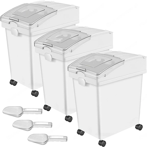 Mehl- und Reisbeh lter, Fassungsverm gen: 15 kg, 3 St ck, Aufbewahrungsbox, K che, dreifache Vorrats
