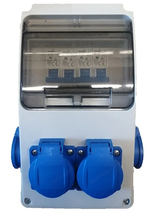 - 4 x 230V IP54 Steckdosen jeweils abgesichert mit  berstromabschaltung 1 PC 16A - Geh use mit Fenst Bild 3