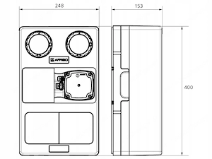 AFRISO Pumpengruppe K 180-2 DN25 OHNE PUMPE + Grundfos UPM3 AUTO 25 60 180mm elektronische Pumpe 778 Bild 3
