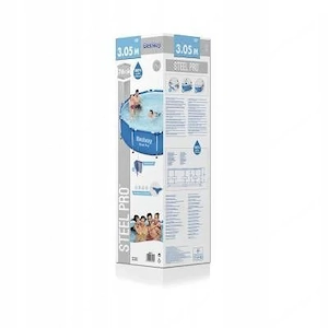 Runder Rahmenpool Bestway Steel Pro 56681 366x76 cm blauer Pool mit Pumpensandfilter Bild 3
