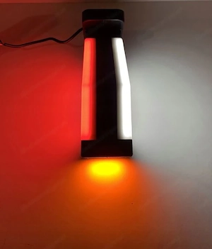 Set mit 2 modernen led-neonmarkierungen 12v   24v weiss-rote farbe mit orangem umriss e9-zulassung f Bild 5