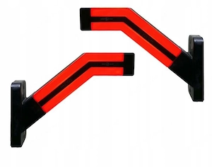Set mit 2 modernen led-neonmarkierungen 12v   24v weiss-rote farbe mit orangem umriss e9-zulassung f Bild 4