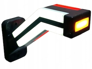 Set mit 2 modernen led-neonmarkierungen 12v   24v weiss-rote farbe mit orangem umriss e9-zulassung f Bild 7
