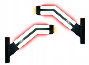 Set mit 2 modernen led-neonmarkierungen 12v   24v weiss-rote farbe mit orangem umriss e9-zulassung f Bild 6