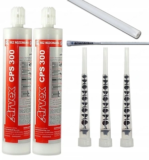 IM SET ENTHALTEN: 2x CHEMISCHER ANKER 2x kurzer Vierfachhelix-Statikmischer f r chemische M rtel in 