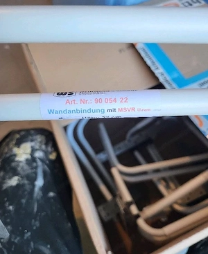 Megaro Wandanbindung mit Rohrbogen- einheit, MSV Rohr 16x2 H: 320mm ohne Isolierung NEU Bild 2