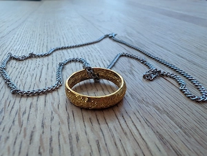 Der Eine Ring   Herr der Ringe Replika mit Kette (Fan-Merch) Bild 2