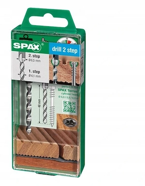 Terrassenschrauben SPAX 5x50 im Bonuspaket zu 850 St ck mit einem Zweistufenbohrer, Distanzst cken u Bild 3