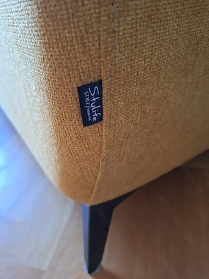 Schöne Couch senfgelb ausziehbar Bild 4