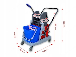 Professioneller Bodenreinigungswagen Reinigungswagen mit Pressreinigung Starterset mit Fl chenwische Bild 3