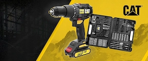 B rstenloser Schlagschrauber CAT DX12 18V 65Nm 13mm im Set mit einem Satz Bohrer, Bits und anderem Z Bild 3