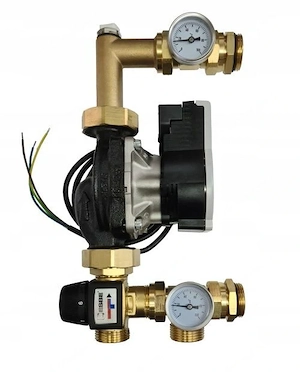 Heizkreisverteiler Messingverteiler f r 7-Kreis-Fu bodenheizung mit Esbe-Mischventil und Wilo-Pumpen Bild 4