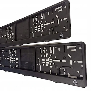2x ORIGINAL Kennzeichenhalter fuer VW Volkswagen UV Druck witterungsbestaendig Bild 3