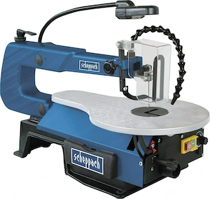 Scheppach Dekupiers ge SD1600V, Modellbaus ge mit leistungsstarkem 120W-Motor, 50mm Durchlassh he un