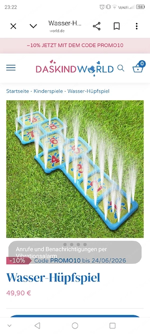 Wasser hüpfspiel