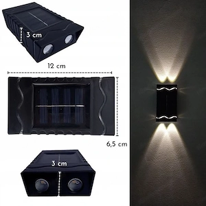 4x led solarlampe aussenwandlampe f r den au enbereich Bild 3