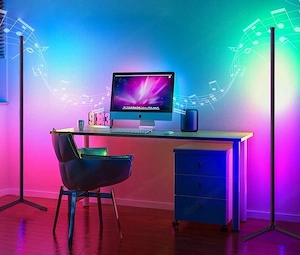 Neue stehende eckenlampe led rgb apka fernbedienung ambientebeleuchtung Bild 6