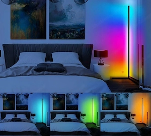 Neue stehende eckenlampe led rgb apka fernbedienung ambientebeleuchtung Bild 8
