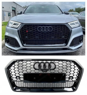 Zum Verkauf bieten wir einen neuen Zubeh rgrill f r den Audi Q5 SQ5 80a S-line  Black Edition  an   