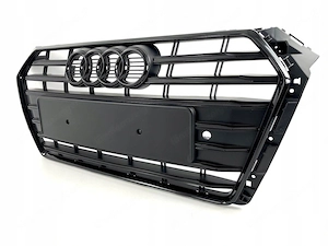 Zum Verkauf bieten wir einen neuen Grill f r den Audi A4 S4 B9 8W6 S-line   Shadow Line   mattschwar Bild 3