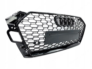 Zum Verkauf bieten wir einen neuen kompletten K hlergrill f r den Audi RS5 F5 8W6 B9  Black Edition  Bild 4