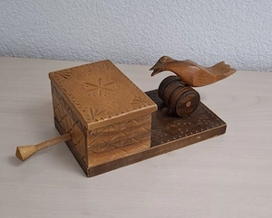 ZigarettenSPENDER Vogel Pick Holz
