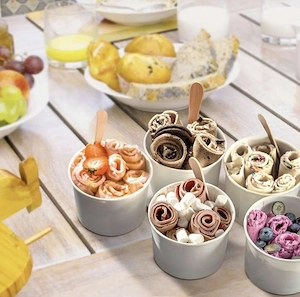 Roll-Eismaschine mit Gefrierfl che aus Edelstahl, 27,2 x 38,1 x 24,6 cm, 120 W, 100 g 6 Min Bild 4
