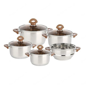 Das Verso Wood Topfset aus Edelstahl von MG HOME ist perfekt f r jede K che